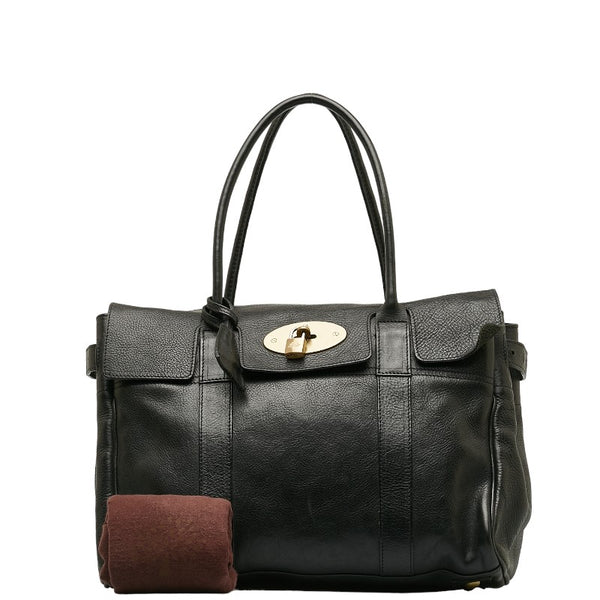 マルベリー ベイズウォーター ハンドバッグ ブラック レザー レディース MULBERRY 【中古】