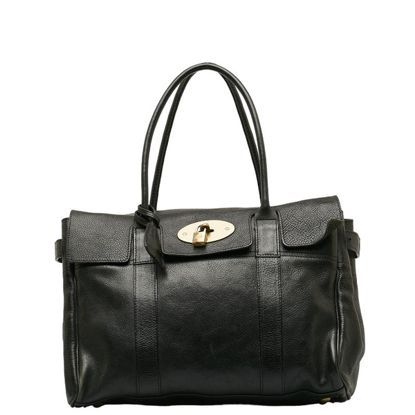 マルベリー ベイズウォーター ハンドバッグ ブラック レザー レディース MULBERRY 【中古】