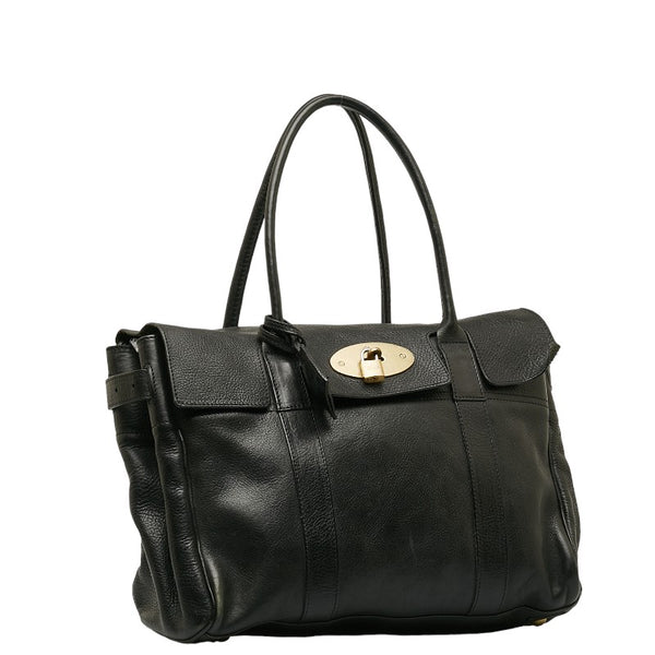 マルベリー ベイズウォーター ハンドバッグ ブラック レザー レディース MULBERRY 【中古】