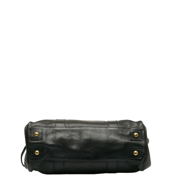 マルベリー ベイズウォーター ハンドバッグ ブラック レザー レディース MULBERRY 【中古】