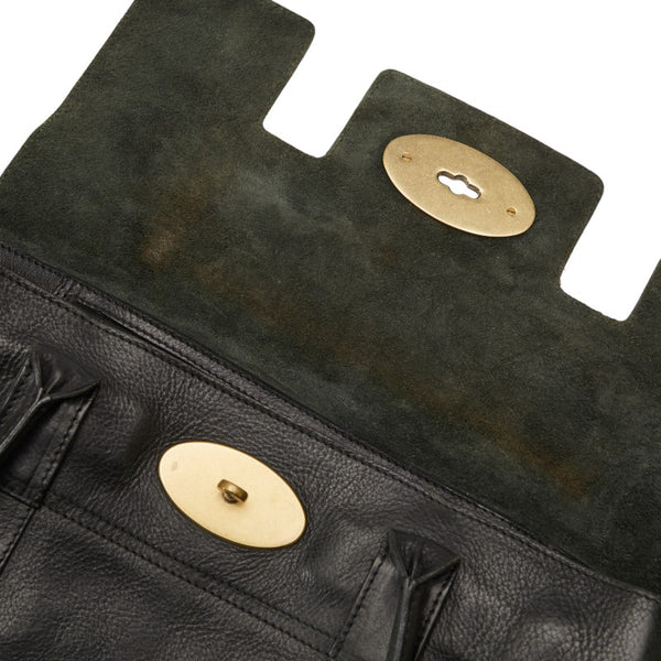 マルベリー ベイズウォーター ハンドバッグ ブラック レザー レディース MULBERRY 【中古】