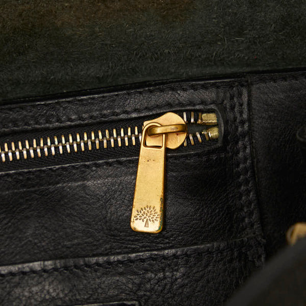 マルベリー ベイズウォーター ハンドバッグ ブラック レザー レディース MULBERRY 【中古】