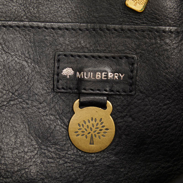 マルベリー ベイズウォーター ハンドバッグ ブラック レザー レディース MULBERRY 【中古】