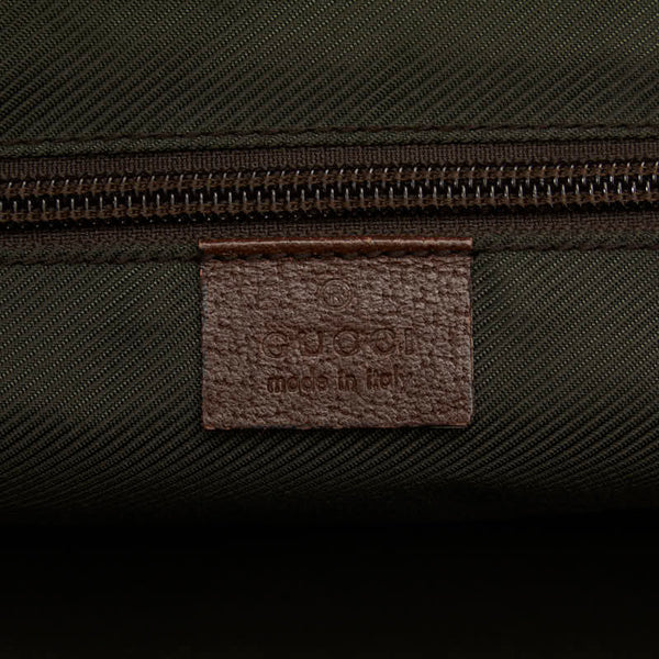 グッチ GGキャンバス トートバッグ 131228 ブラウン キャンバス レザー レディース GUCCI 【中古】