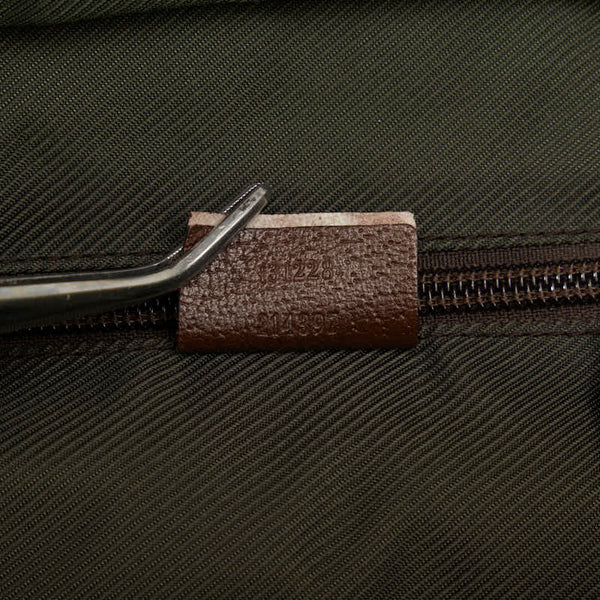 グッチ GGキャンバス トートバッグ 131228 ブラウン キャンバス レザー レディース GUCCI 【中古】