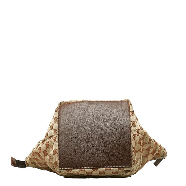 グッチ GGキャンバス トートバッグ 131228 ブラウン キャンバス レザー レディース GUCCI 【中古】