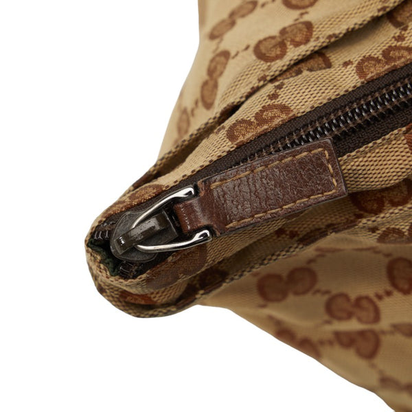 グッチ GGキャンバス トートバッグ 131228 ブラウン キャンバス レザー レディース GUCCI 【中古】