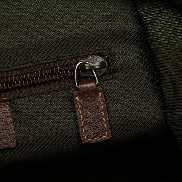 グッチ GGキャンバス トートバッグ 131228 ブラウン キャンバス レザー レディース GUCCI 【中古】