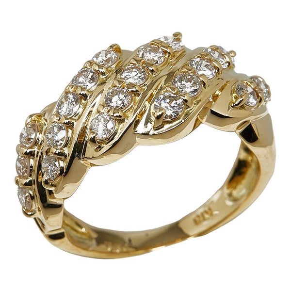 K18YG イエローゴールド ダイヤ1.00ct リング 指輪 レディース 11.5号 【中古】