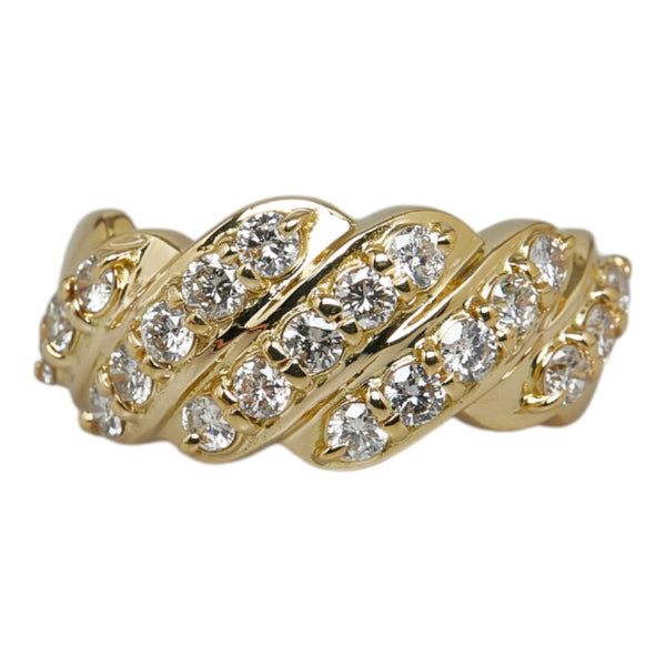 K18YG イエローゴールド ダイヤ1.00ct リング 指輪 レディース 11.5号 【中古】