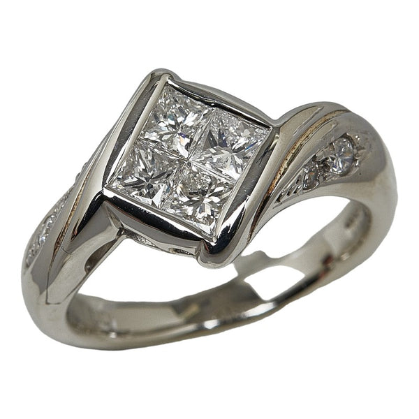 Pt900 プラチナ ダイヤ1.00ct リング 指輪 レディース 13号 【中古】
