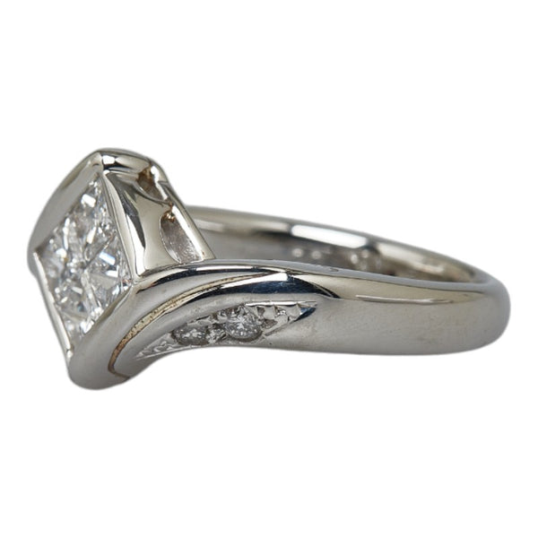 Pt900 プラチナ ダイヤ1.00ct リング 指輪 レディース 13号 【中古】
