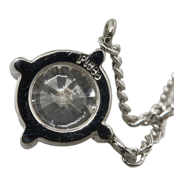 Pt900 プラチナ Pt850 プラチナ ダイヤ0.70ct ネックレス レディース 【中古】