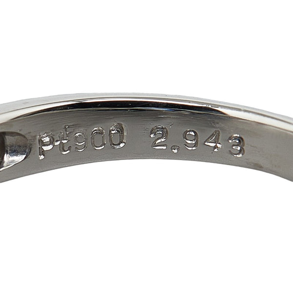 Pt900 プラチナ サファイア2.943ct ダイヤ0.30ct ペアシェイプ リング 指輪 レディース 10号 【中古】