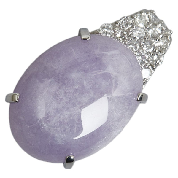 Pt900 プラチナ ラベンダーヒスイ21.71ct ダイヤ0.50ct ペンダントトップ レディース 【中古】