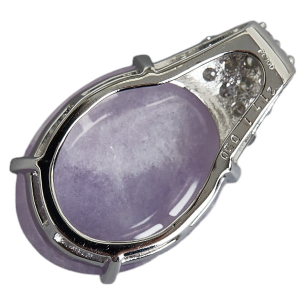 Pt900 プラチナ ラベンダーヒスイ21.71ct ダイヤ0.50ct ペンダントトップ レディース 【中古】