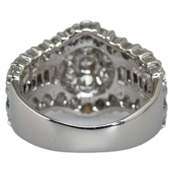 Pt900 プラチナ ダイヤ2.00ct ハーフエタニティ リング 指輪 レディース 6.5号 【中古】