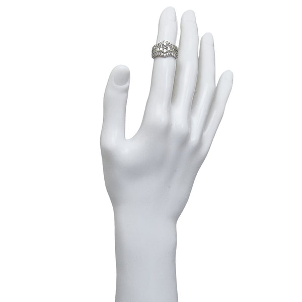 Pt900 プラチナ ダイヤ2.00ct ハーフエタニティ リング 指輪 レディース 6.5号 【中古】