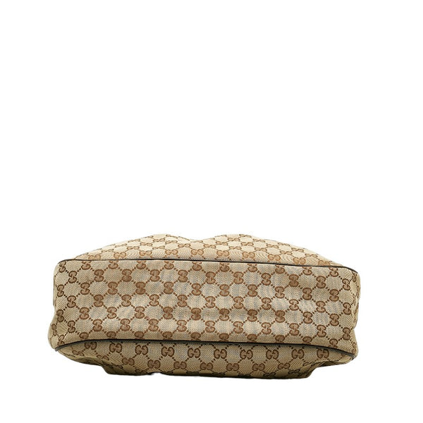 グッチ GGキャンバス スーキー 斜め掛け ショルダーバッグ  296834 ベージュ ブラウン キャンバス レザー レディース GUCCI 【中古】