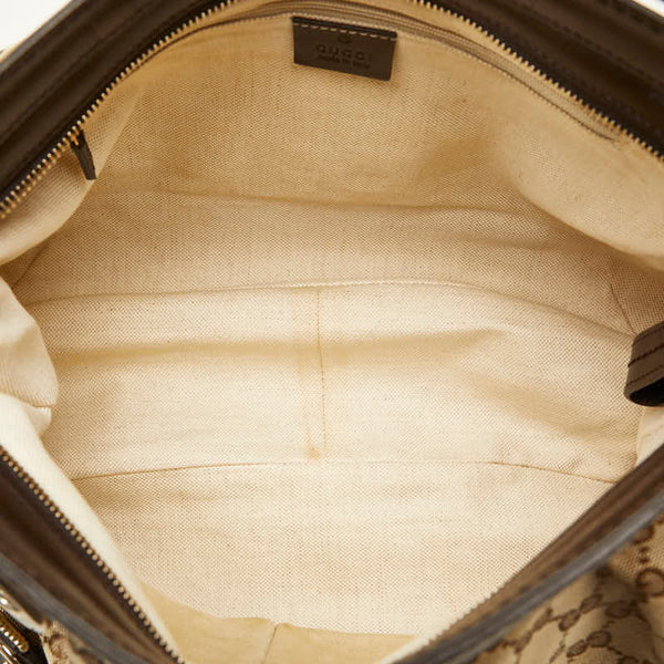 グッチ GGキャンバス スーキー 斜め掛け ショルダーバッグ  296834 ベージュ ブラウン キャンバス レザー レディース GUCCI 【中古】