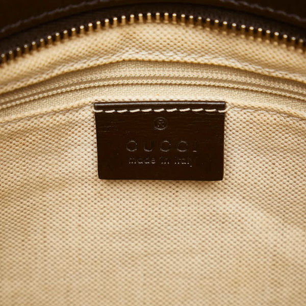 グッチ GGキャンバス スーキー 斜め掛け ショルダーバッグ  296834 ベージュ ブラウン キャンバス レザー レディース GUCCI 【中古】