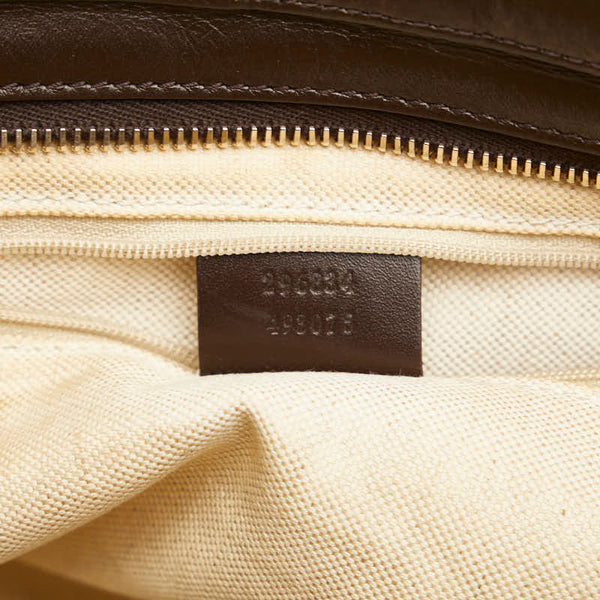 グッチ GGキャンバス スーキー 斜め掛け ショルダーバッグ  296834 ベージュ ブラウン キャンバス レザー レディース GUCCI 【中古】