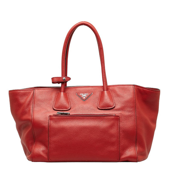 プラダ ハンドバッグ ショルダーバッグ 2WAY BN2795 レッド レザー レディース PRADA 【中古】