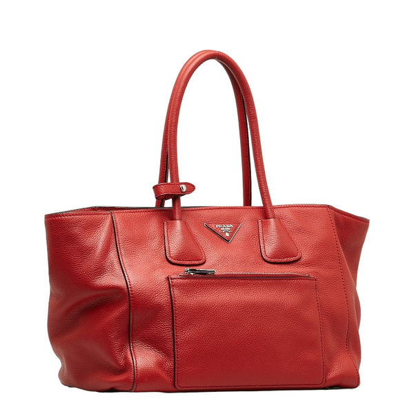 プラダ ハンドバッグ ショルダーバッグ 2WAY BN2795 レッド レザー レディース PRADA 【中古】
