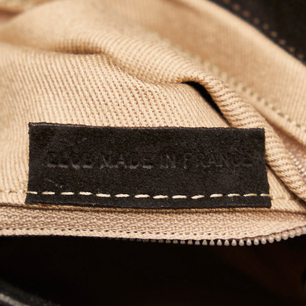 カルティエ ハンドバッグ ショルダーバッグ 2WAY ブラック レザー パイソン スウェード レディース CARTIER 【中古】