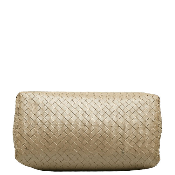 ボッテガヴェネタ イントレチャート ハンドバッグ グレー レザー レディース BOTTEGAVENETA 【中古】