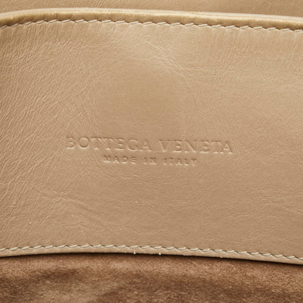 ボッテガヴェネタ イントレチャート ハンドバッグ グレー レザー レディース BOTTEGAVENETA 【中古】