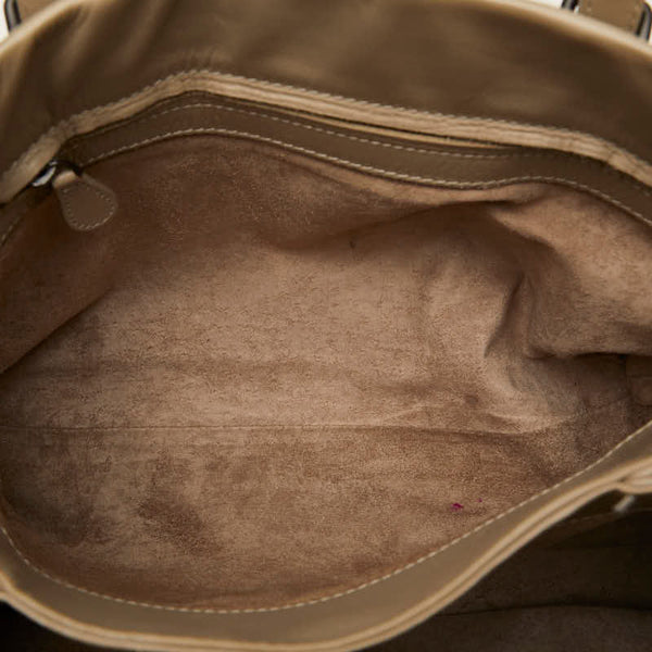ボッテガヴェネタ イントレチャート ハンドバッグ グレー レザー レディース BOTTEGAVENETA 【中古】