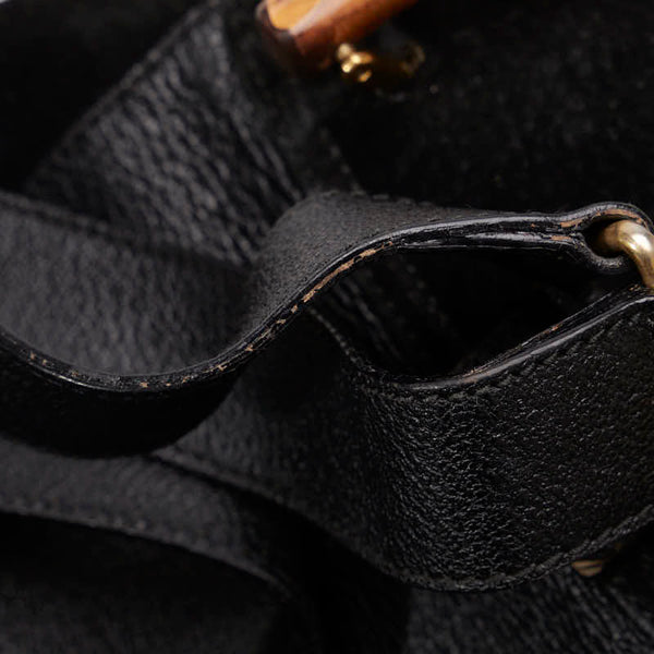 グッチ バンブー リュック バックパック 003 2058 0016 ブラック レザー スウェード レディース GUCCI 【中古】