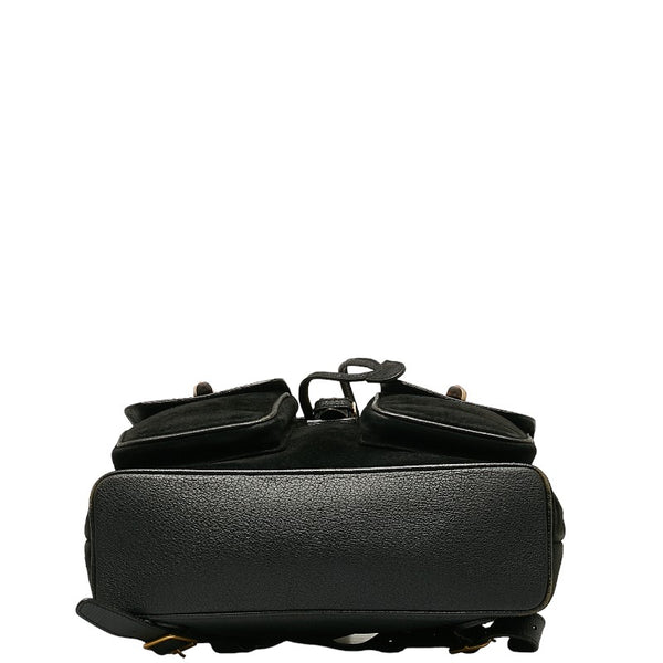 グッチ バンブー リュック バックパック 003 2058 0016 ブラック レザー スウェード レディース GUCCI 【中古】