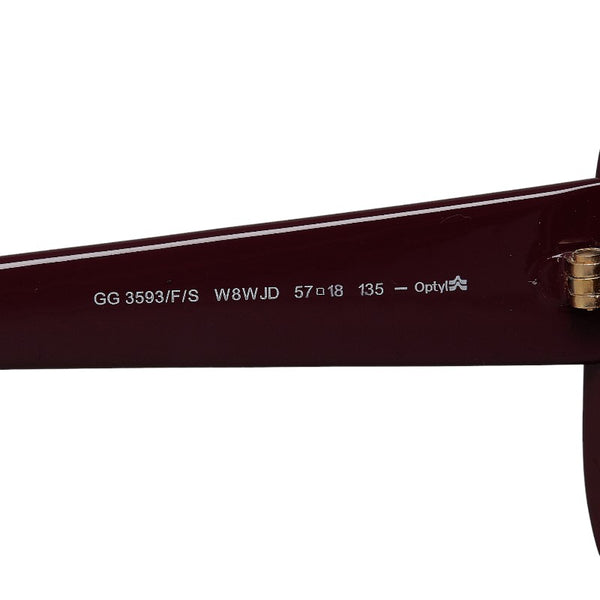 グッチ ディアマンテ グラデーション サングラス GG3593 F S ブラウン マルチカラー プラスチック レディース GUCCI 【中古】