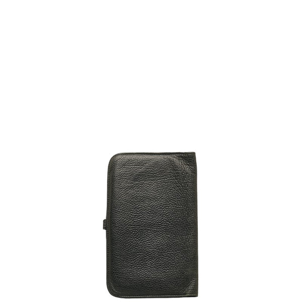 エルメス ドゴンGM 長財布 ロングウォレット ブラック トゴ メンズ HERMES 【中古】