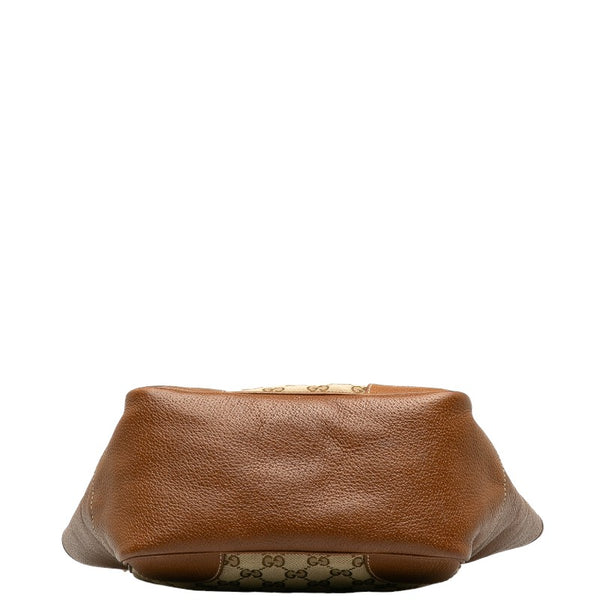 グッチ GGキャンバス ハンドバッグ 353119 ベージュ ブラウン キャンバス レザー レディース GUCCI 【中古】