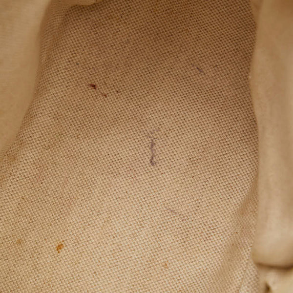 グッチ GGキャンバス ハンドバッグ 353119 ベージュ ブラウン キャンバス レザー レディース GUCCI 【中古】