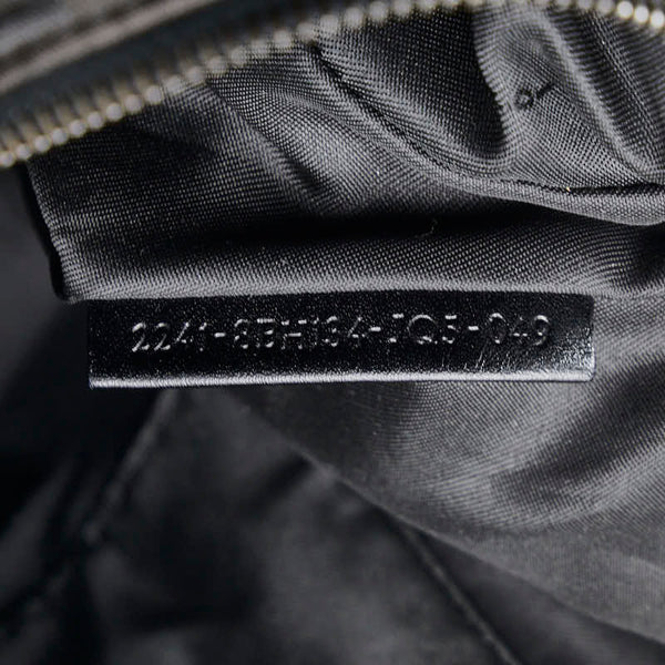 フェンディ ズッキーノ ハンドバッグ 8BH134 ブラック キャンバス レザー レディース FENDI 【中古】