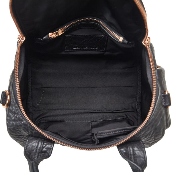 アレキサンダーワン ロッキー スタッズ ミニボストンバッグ ハンドバッグ ショルダーバッグ 2WAY ブラック レザー レディース Alexander Wang 【中古】