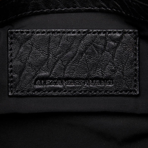アレキサンダーワン ロッキー スタッズ ミニボストンバッグ ハンドバッグ ショルダーバッグ 2WAY ブラック レザー レディース Alexander Wang 【中古】
