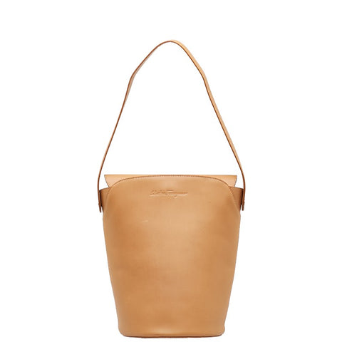 サルヴァトーレフェラガモ ワンショルダーバッグ AQ-21 0877 ベージュ レザー レディース Salvatore Ferragamo 【中古】