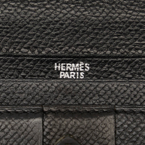 エルメス ベアンスフレ 長財布 ブラック ヴォーエプソン レディース HERMES 【中古】