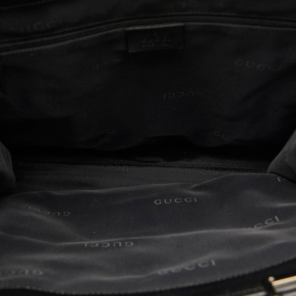 グッチ ジャッキー  トートバッグ 002 1064 ブラック キャンバス レザー メンズ GUCCI 【中古】