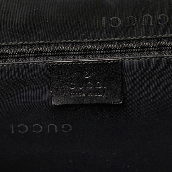 グッチ ジャッキー  トートバッグ 002 1064 ブラック キャンバス レザー メンズ GUCCI 【中古】