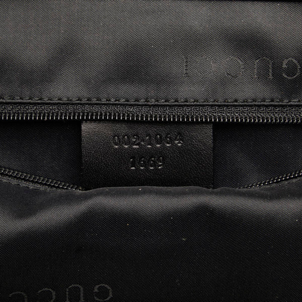 グッチ ジャッキー  トートバッグ 002 1064 ブラック キャンバス レザー メンズ GUCCI 【中古】