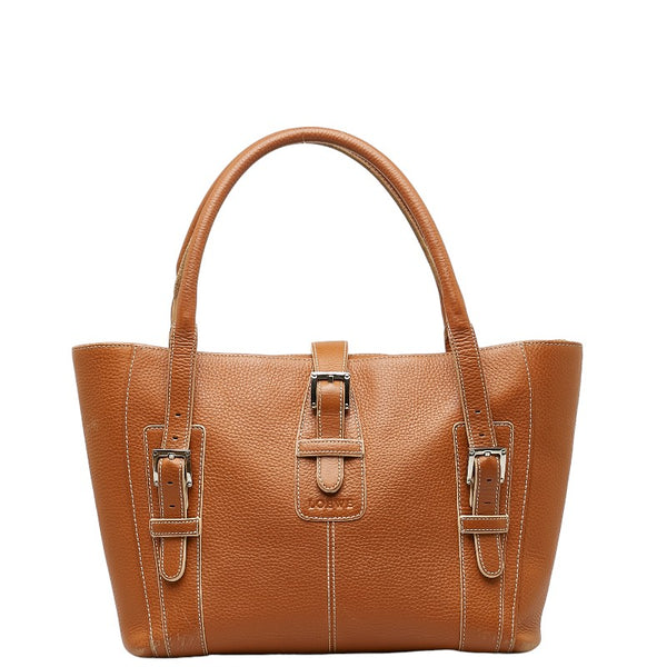 ロエベ ハンドバッグ トートバッグ ブラウン レザー レディース LOEWE 【中古】
