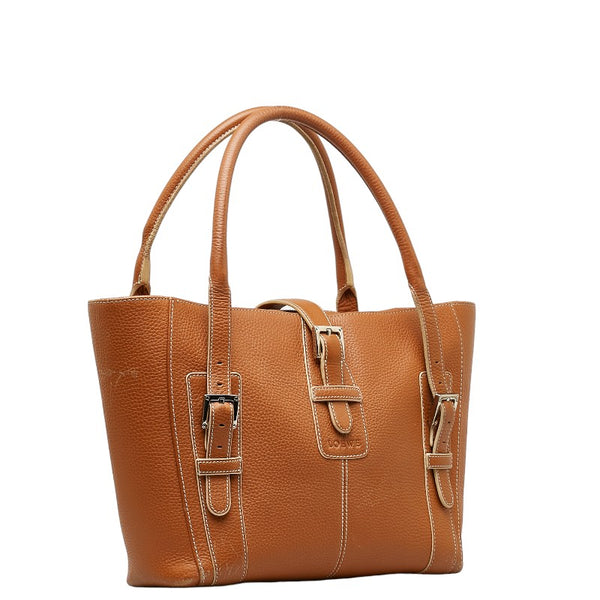 ロエベ ハンドバッグ トートバッグ ブラウン レザー レディース LOEWE 【中古】