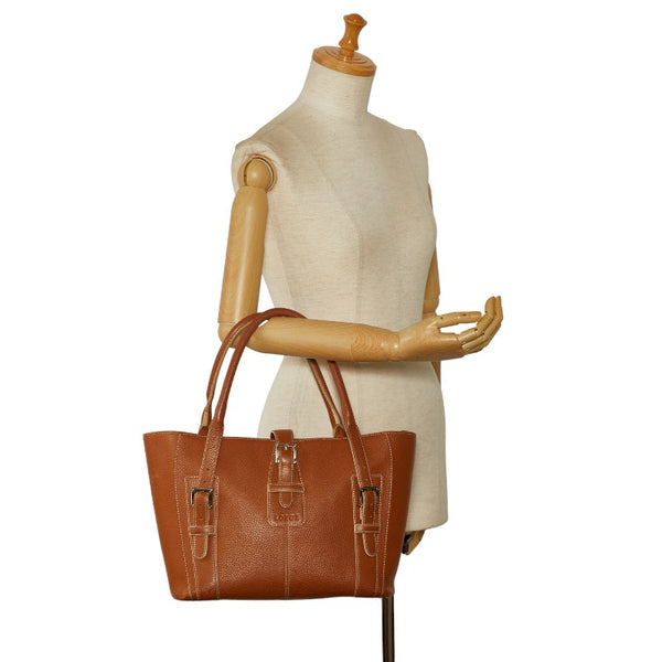 ロエベ ハンドバッグ トートバッグ ブラウン レザー レディース LOEWE 【中古】