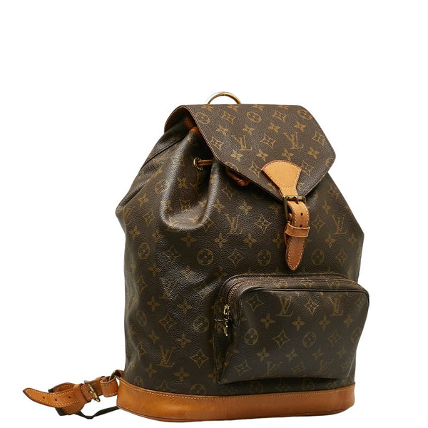ルイ ヴィトン モノグラム モンスリGM リュック バックパック M51135 ブラウン PVC レザー レディース LOUIS VUITTON 【中古】